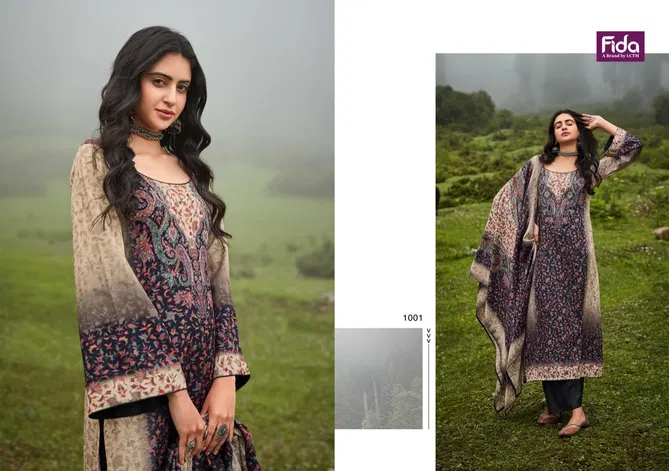 Fida Parinaaz Printed Pashmina Dress Material Catalog
